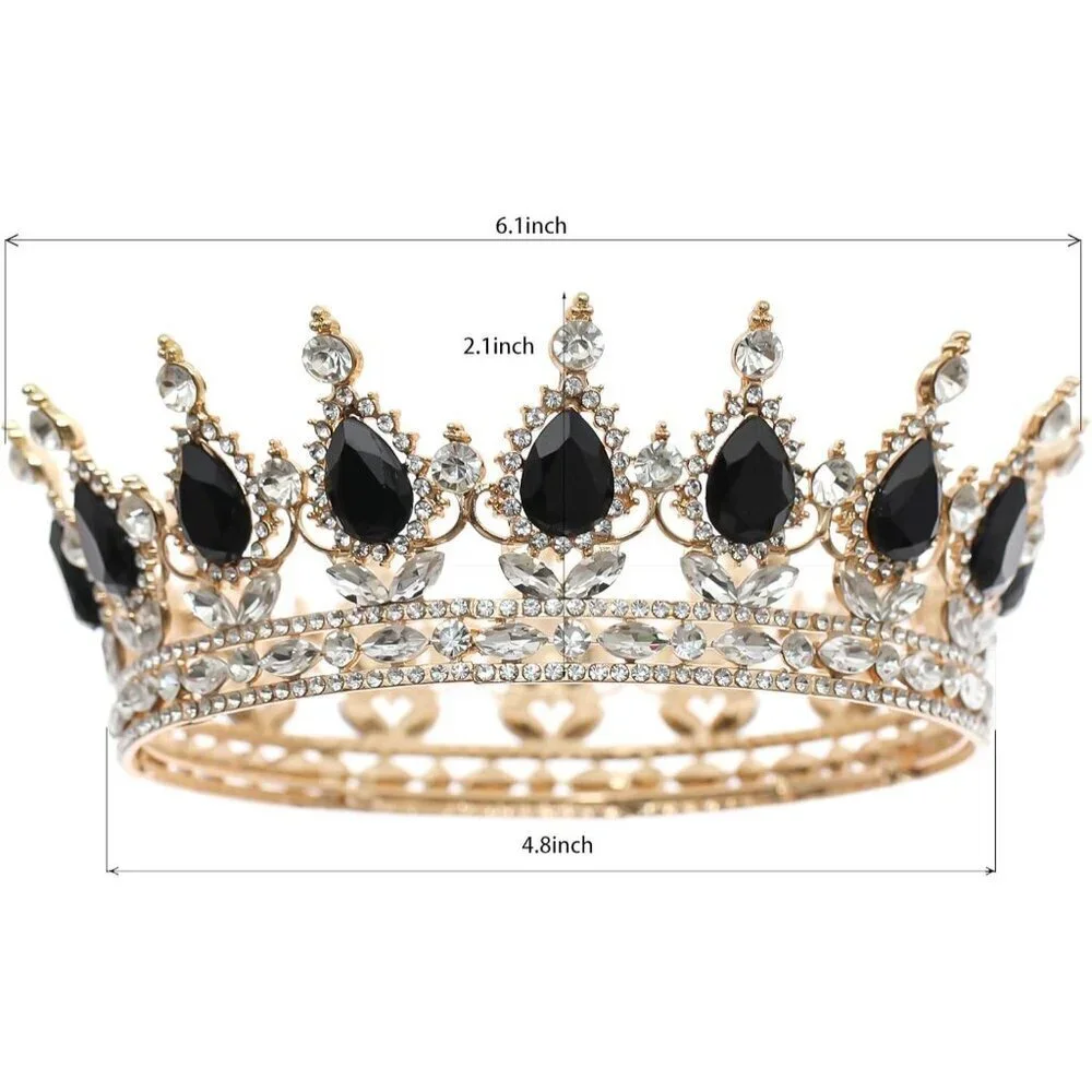 Women Crown Rhinestone Tiara Bridal Headband Party Hair Accessories for Weddings